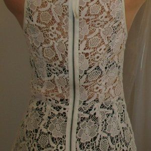 Cabi Cotton Embroidery See-Through Sleeveless Blouse, size S